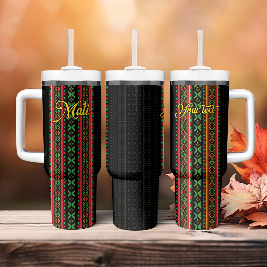 Personalized Mali Bogolanfini African Pattern Tumbler With Handle