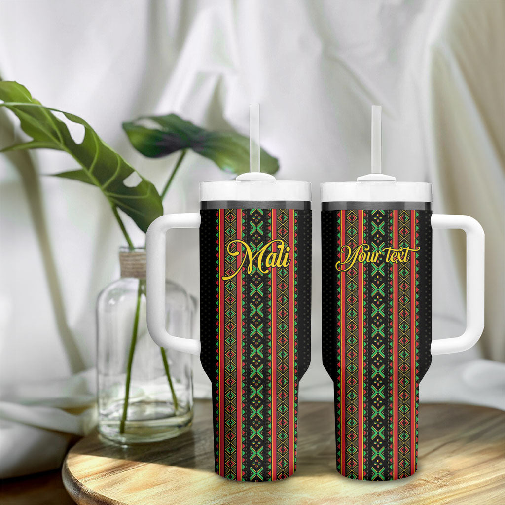 Personalized Mali Bogolanfini African Pattern Tumbler With Handle