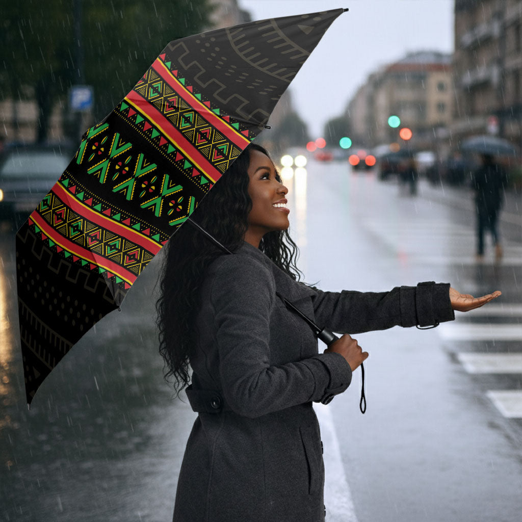 Mali Bogolanfini African Pattern Umbrella