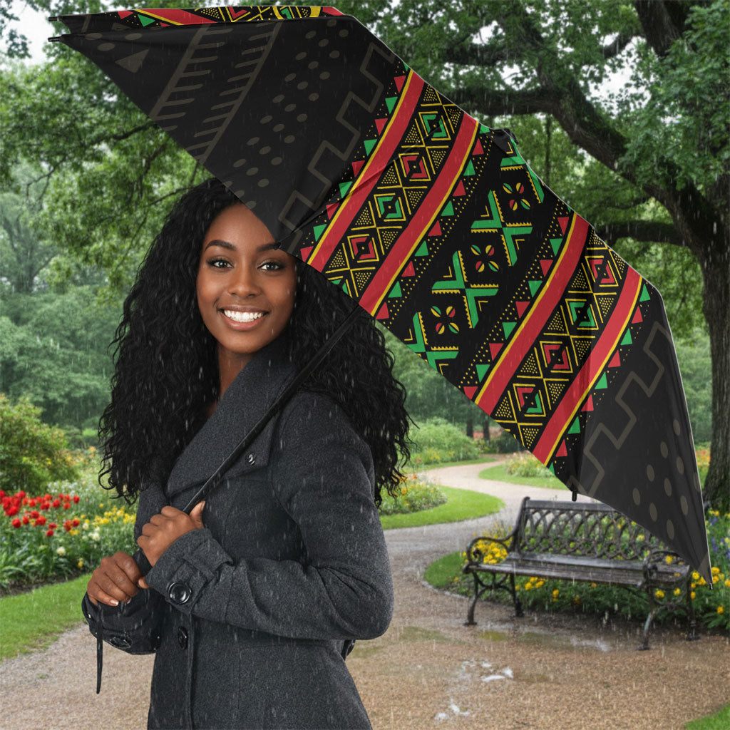 Mali Bogolanfini African Pattern Umbrella