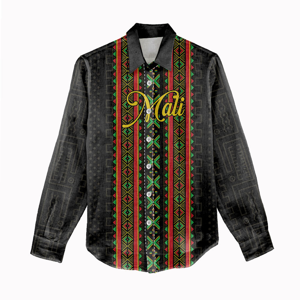 Personalized Mali Bogolanfini African Pattern Women Casual Shirt