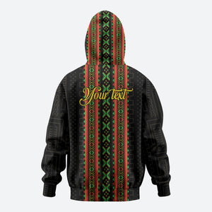Personalized Mali Bogolanfini African Pattern Zip Hoodie