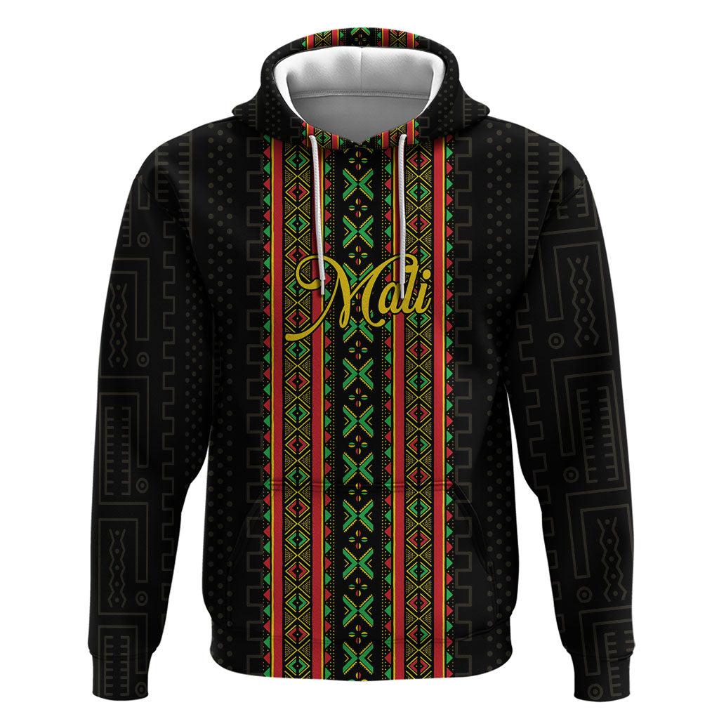Personalized Mali Bogolanfini African Pattern Zip Hoodie