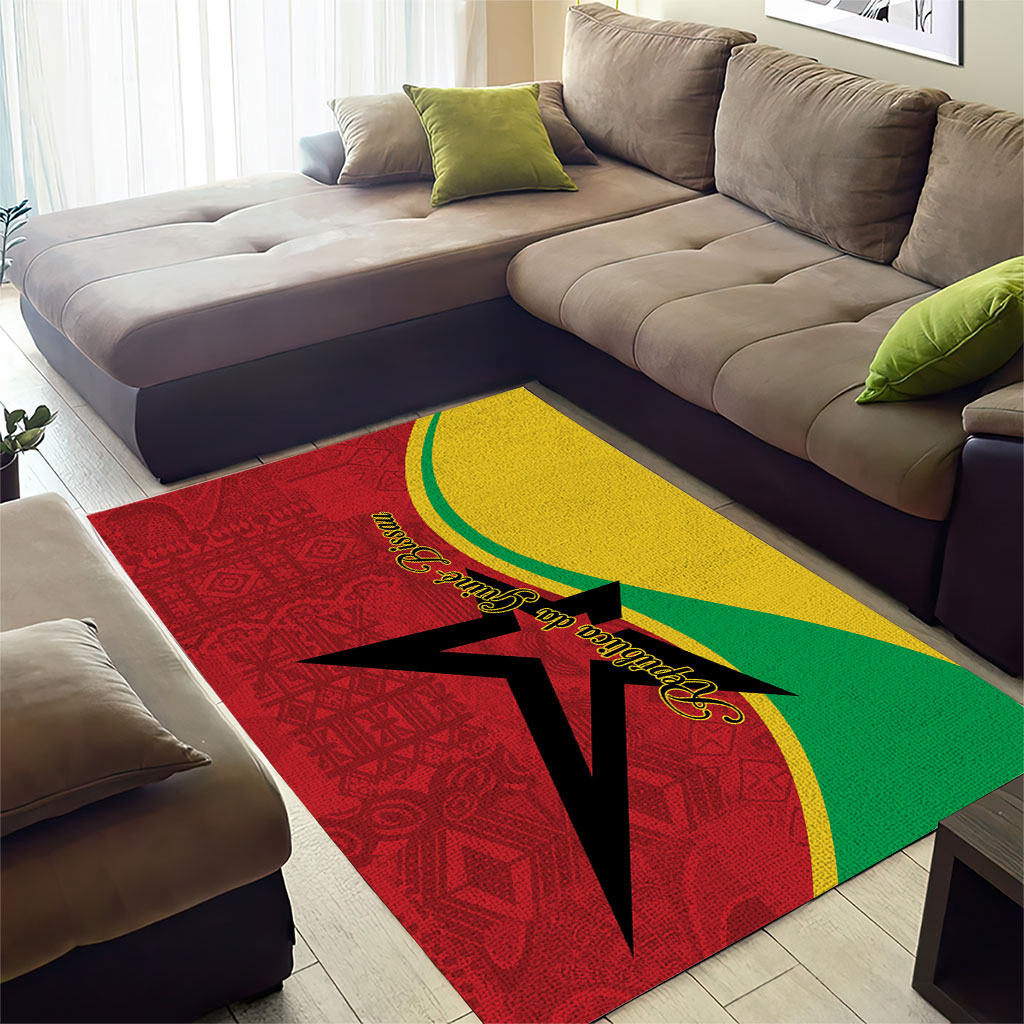 Guinea-Bissau Area Rug Happy Independence Day