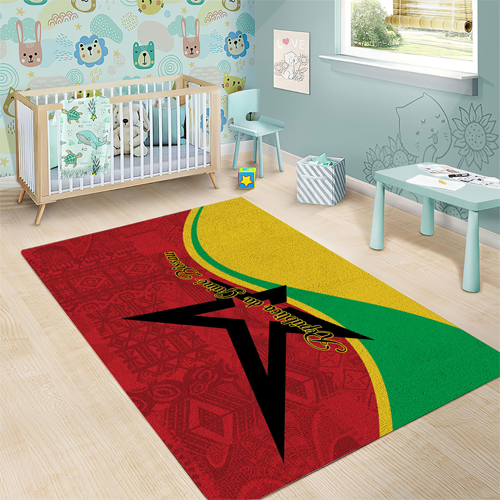Guinea-Bissau Area Rug Happy Independence Day