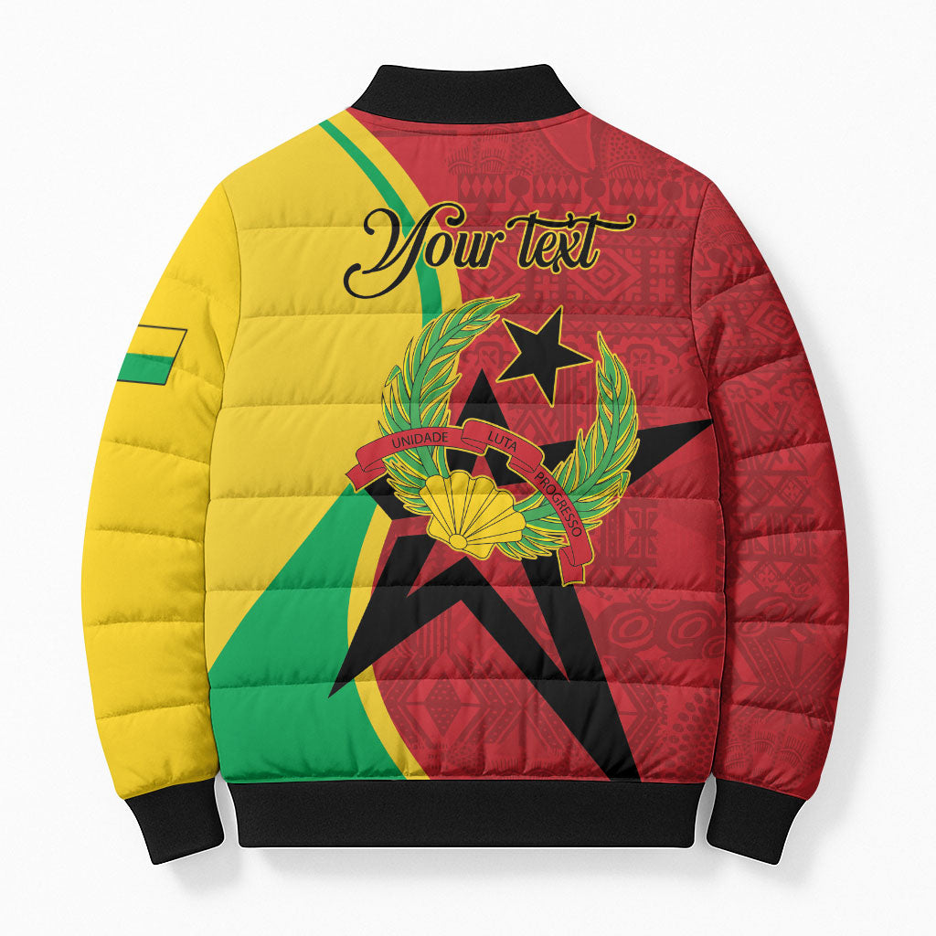 Personalized Guinea-Bissau Bomber Puffer Jacket Happy Independence Day