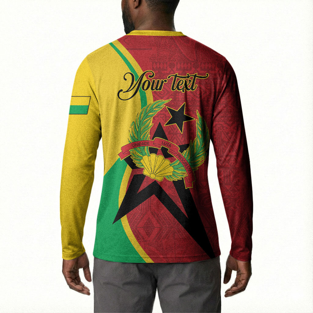 Personalized Guinea-Bissau Button Sweatshirt Happy Independence Day