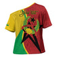 Personalized Guinea-Bissau Cross Shoulder Shirt Happy Independence Day