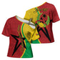 Personalized Guinea-Bissau Cross Shoulder Shirt Happy Independence Day