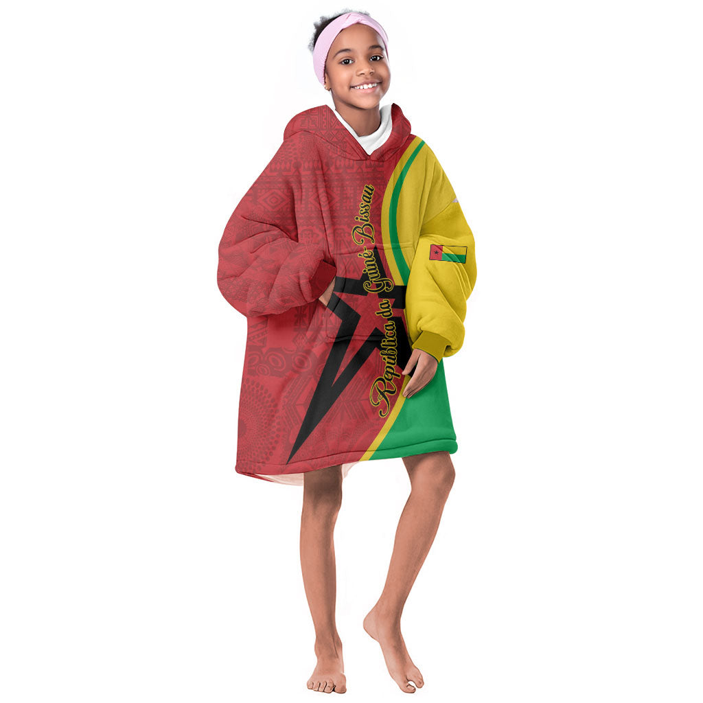 Personalized Guinea-Bissau Kid Wearable Blanket Hoodie Happy Independence Day