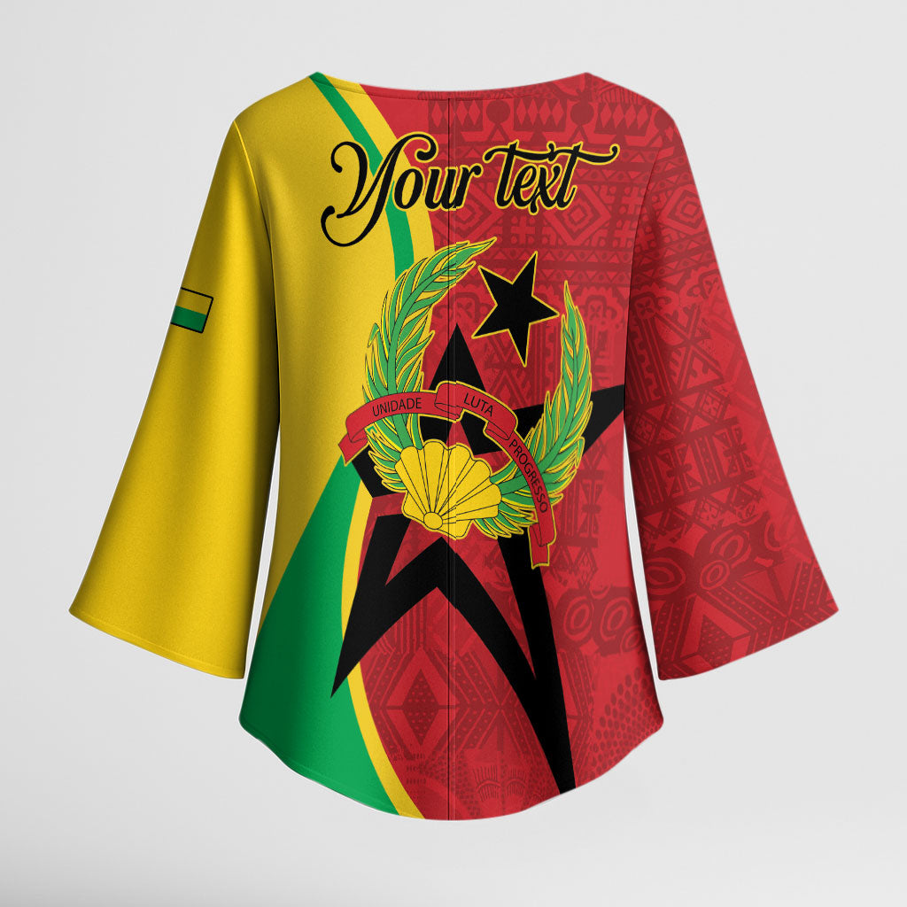 Personalized Guinea-Bissau Kimono Sleeve Blouse Happy Independence Day