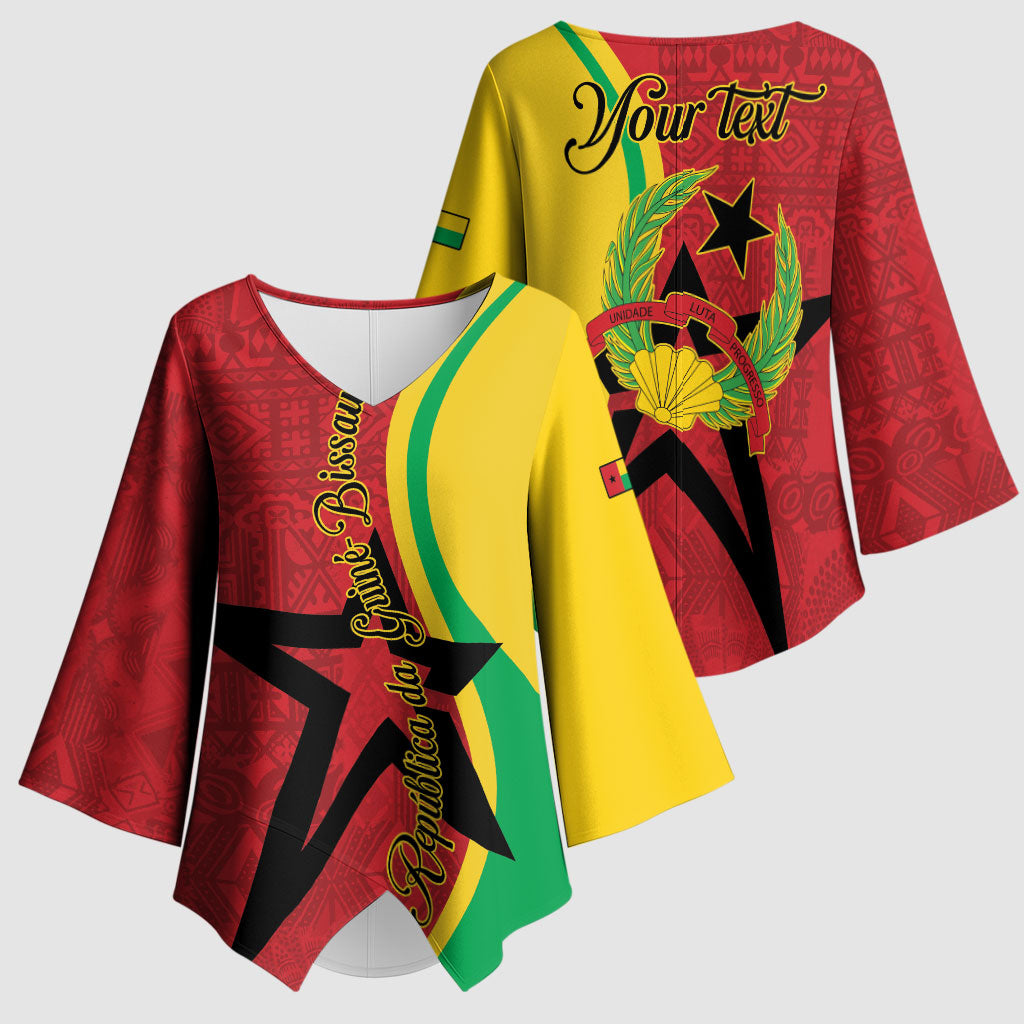 Personalized Guinea-Bissau Kimono Sleeve Blouse Happy Independence Day