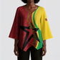 Personalized Guinea-Bissau Kimono Sleeve Blouse Happy Independence Day