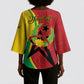 Personalized Guinea-Bissau Kimono Sleeve Blouse Happy Independence Day