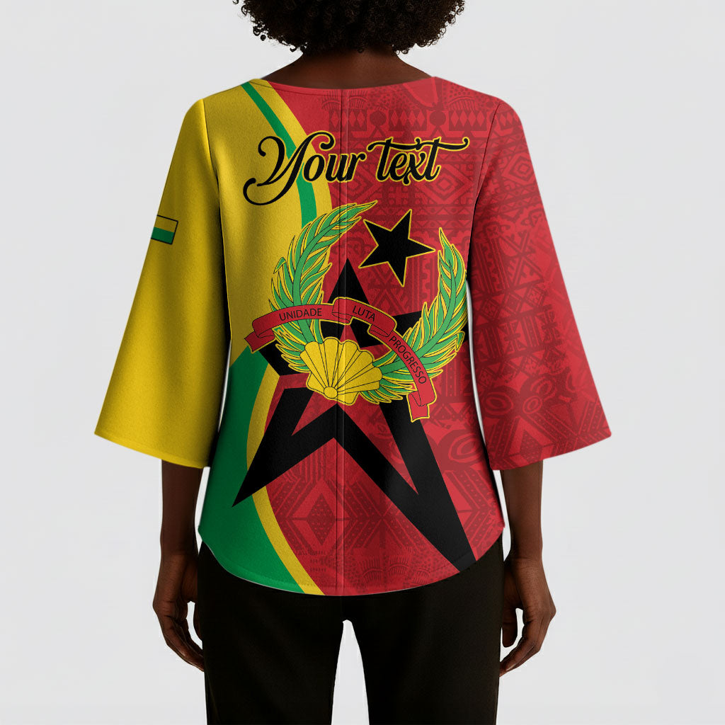Personalized Guinea-Bissau Kimono Sleeve Blouse Happy Independence Day