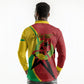 Personalized Guinea-Bissau Long Sleeve Polo Shirt Happy Independence Day