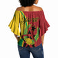 Personalized Guinea-Bissau Off Shoulder Wrap Waist Top Happy Independence Day