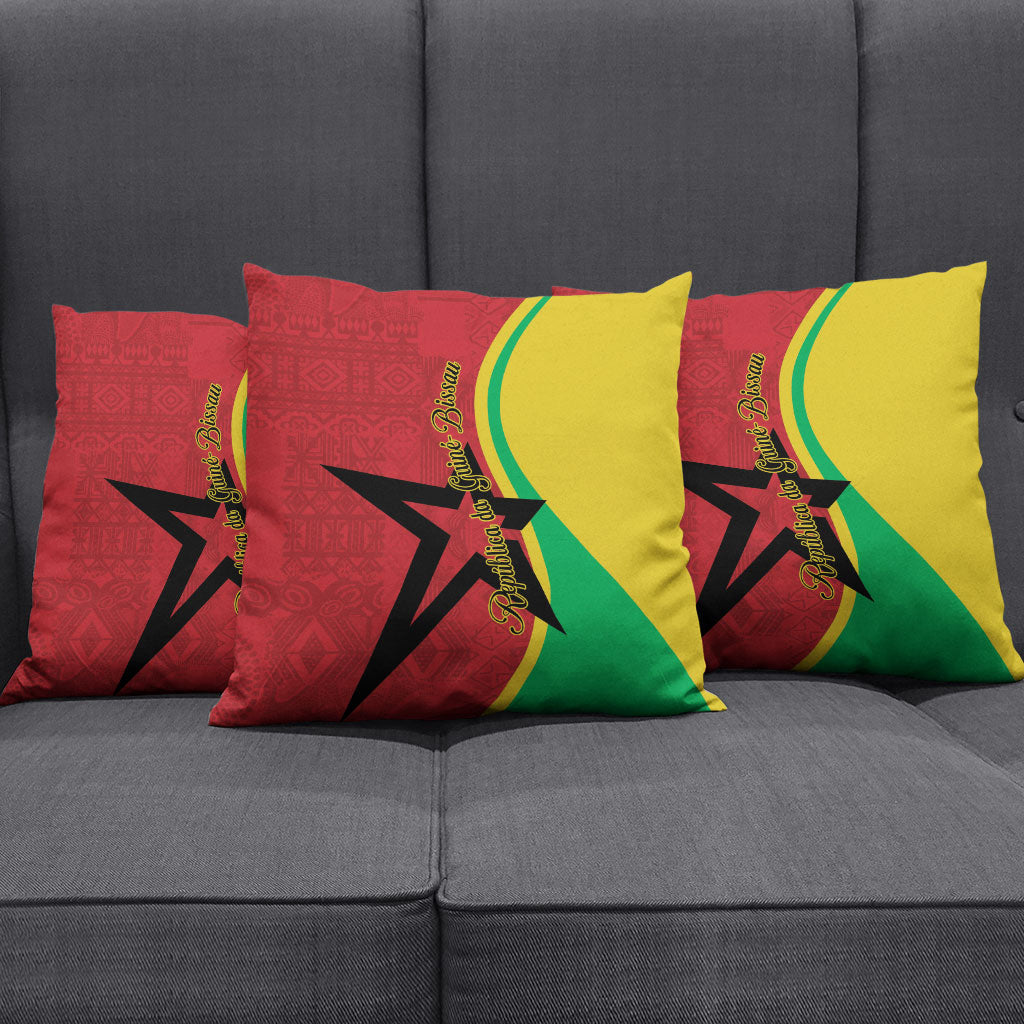 Guinea-Bissau Pillow Cover Happy Independence Day