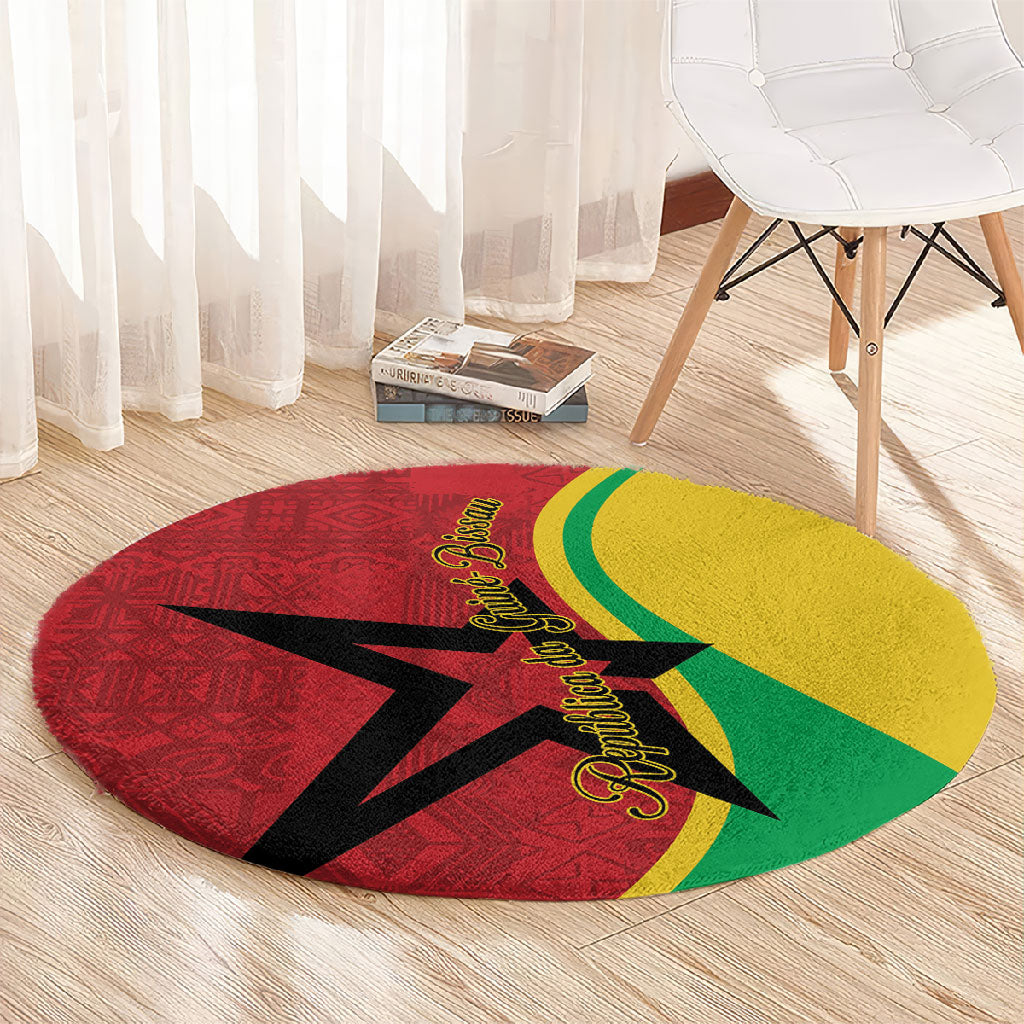 Guinea-Bissau Round Carpet Happy Independence Day