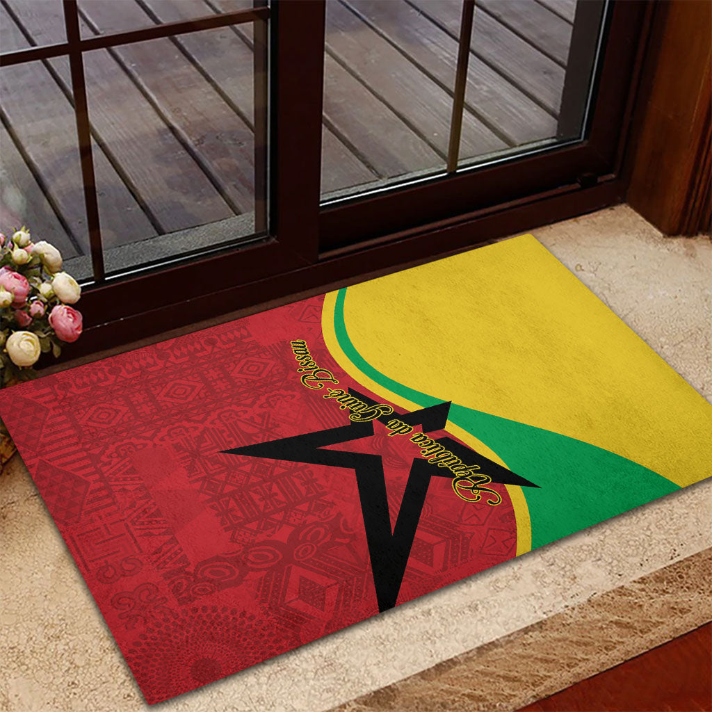 Guinea-Bissau Rubber Doormat Happy Independence Day