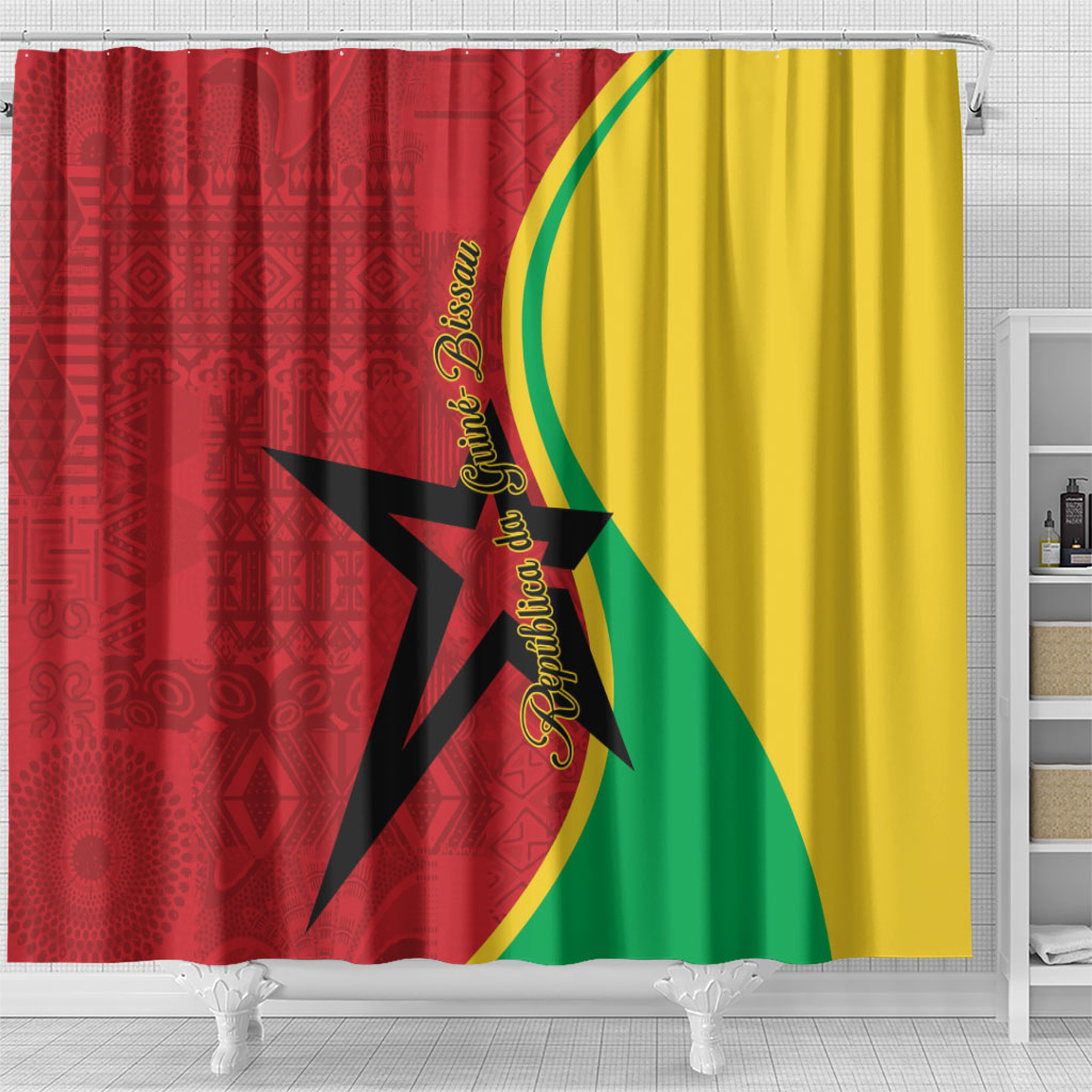 Guinea-Bissau Shower Curtain Happy Independence Day