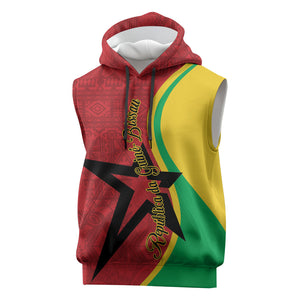 Personalized Guinea-Bissau Sleeveless Hoodie Happy Independence Day