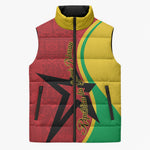 Personalized Guinea-Bissau Sleeveless Puffer Jacket Happy Independence Day