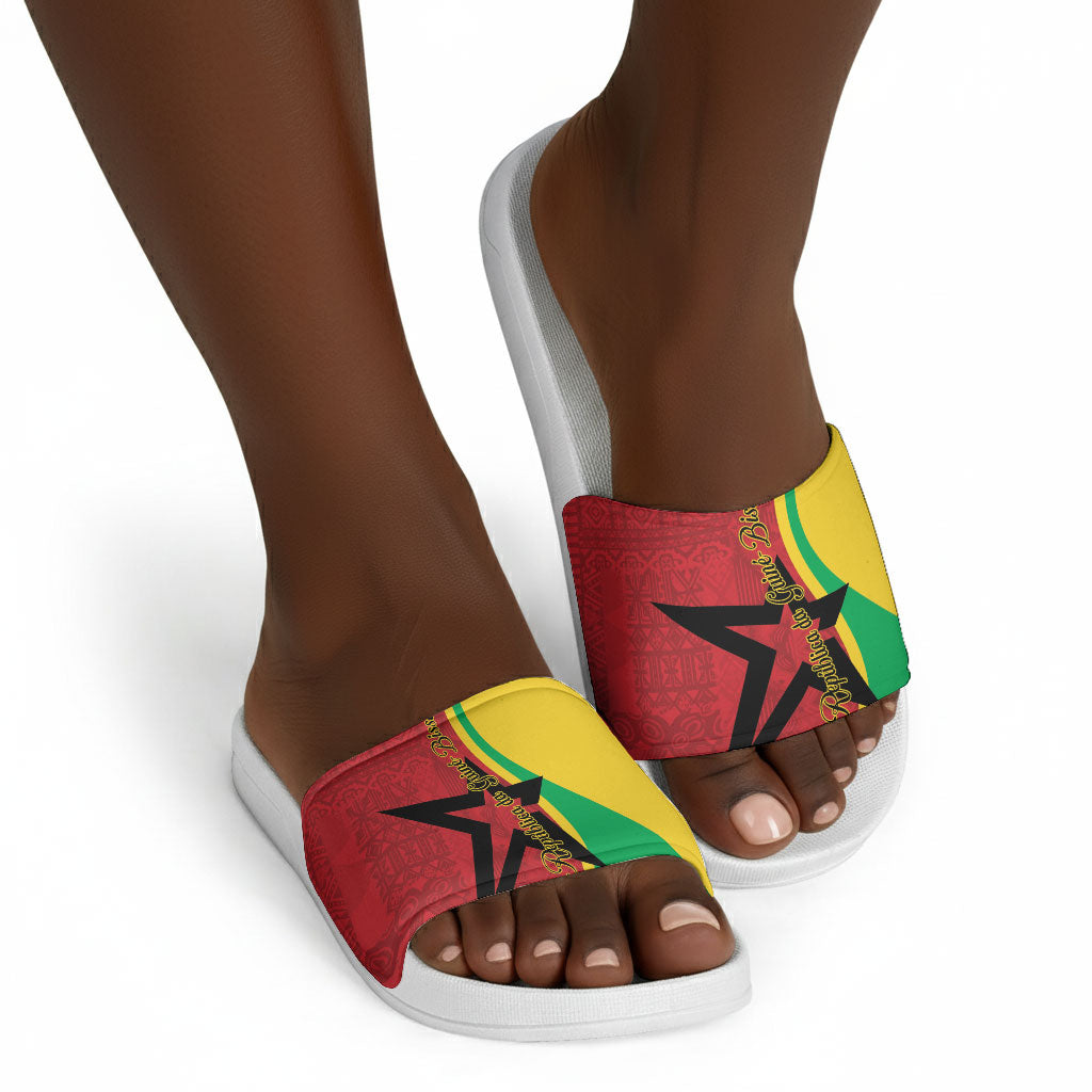 Guinea-Bissau Slide Sandals Happy Independence Day