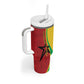 Personalized Guinea-Bissau Tumbler With Handle Happy Independence Day