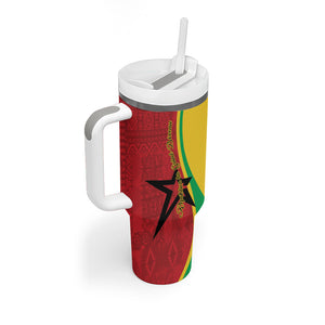 Personalized Guinea-Bissau Tumbler With Handle Happy Independence Day