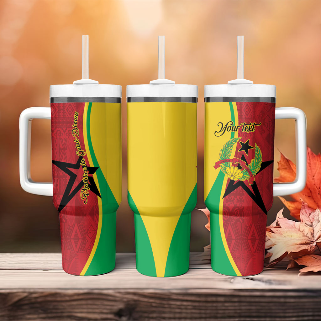 Personalized Guinea-Bissau Tumbler With Handle Happy Independence Day