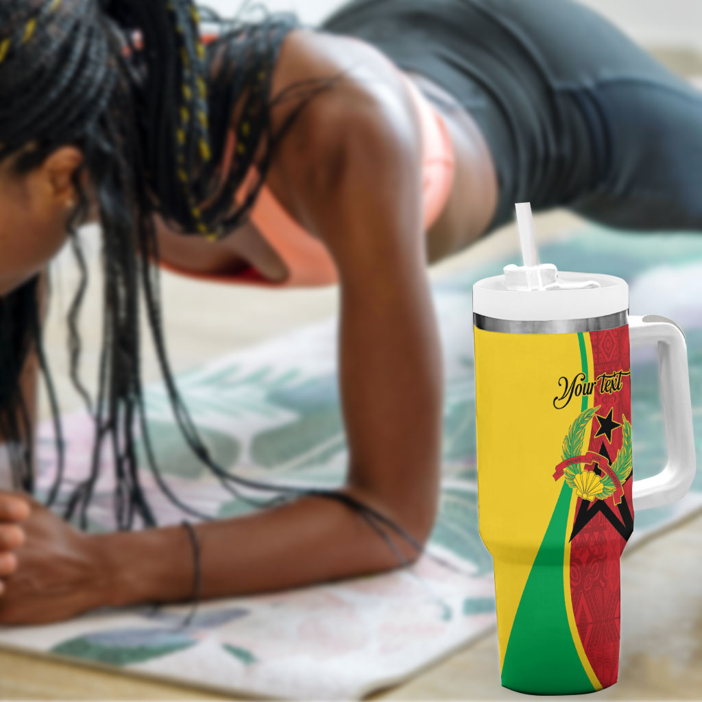 Personalized Guinea-Bissau Tumbler With Handle Happy Independence Day