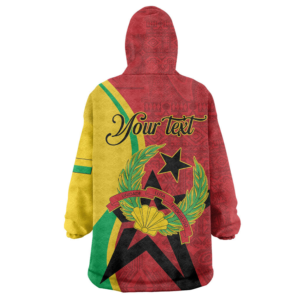 Personalized Guinea-Bissau Wearable Blanket Hoodie Happy Independence Day
