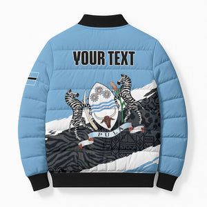 Personalized Botswana 2026 Bomber Puffer Jacket 60th Anniversary