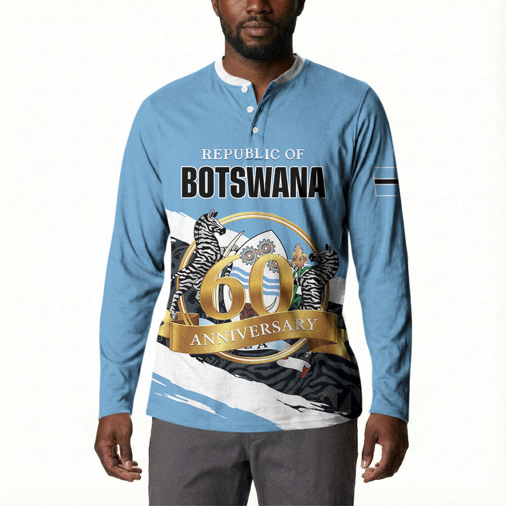 Personalized Botswana 2026 Button Sweatshirt 60th Anniversary