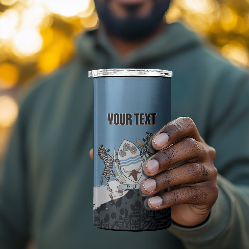 Personalized Botswana 2026 4 in 1 Can Cooler Tumbler 60th Anniversary