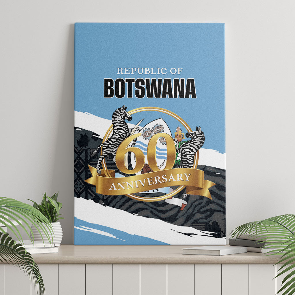 Botswana 2026 Canvas Wall Art 60th Anniversary