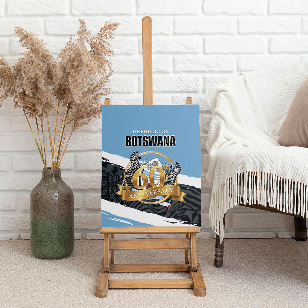 Botswana 2026 Canvas Wall Art 60th Anniversary