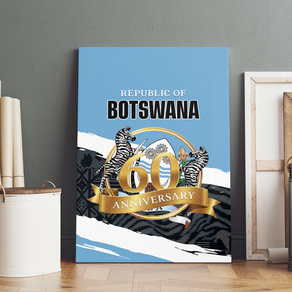 Botswana 2026 Canvas Wall Art 60th Anniversary