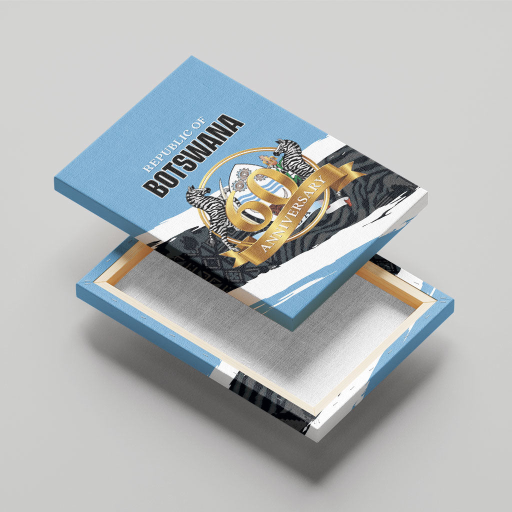 Botswana 2026 Canvas Wall Art 60th Anniversary
