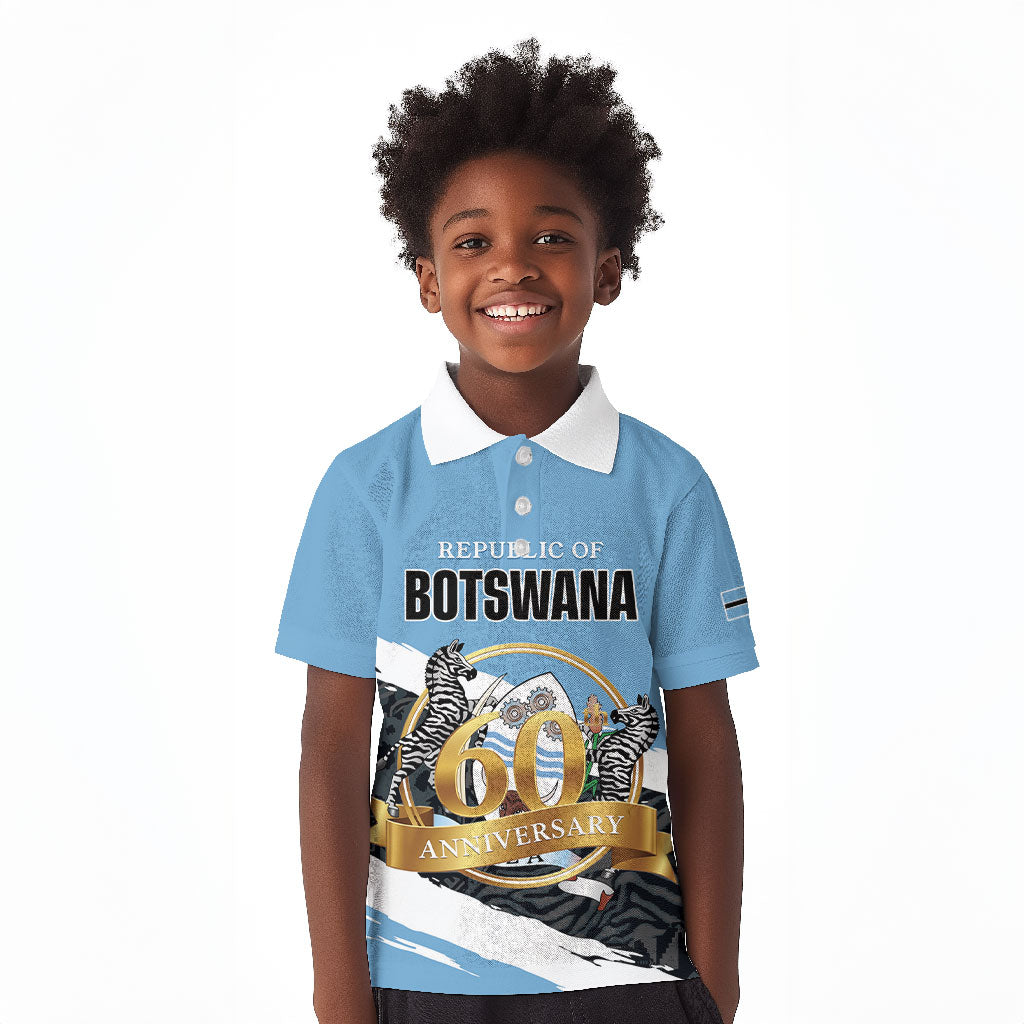Personalized Botswana 2026 Kid Polo Shirt 60th Anniversary