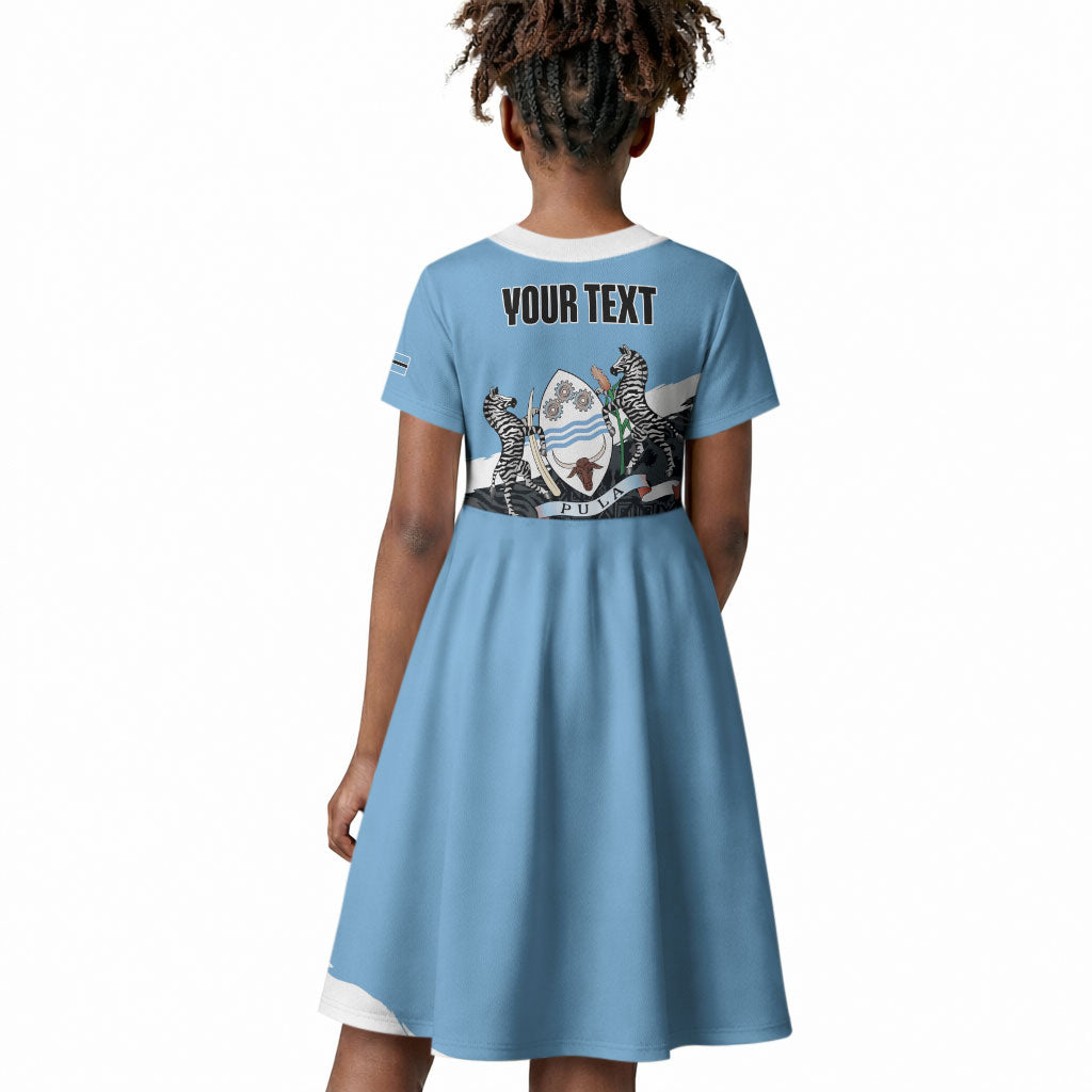 Personalized Botswana 2026 Kid Short Sleeve Dress 60th Anniversary