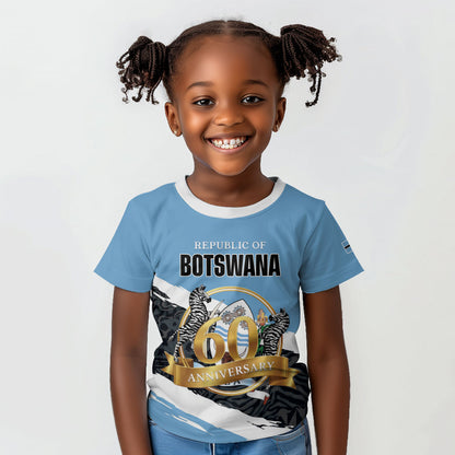 Personalized Botswana 2026 Kid T shirt 60th Anniversary