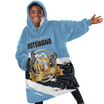 Personalized Botswana 2026 Kid Wearable Blanket Hoodie 60th Anniversary