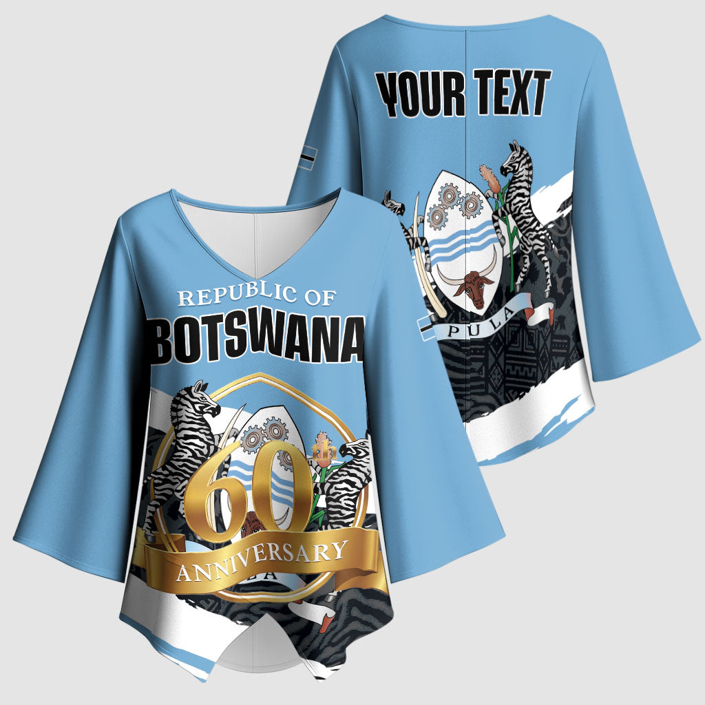 Personalized Botswana 2026 Kimono Sleeve Blouse 60th Anniversary