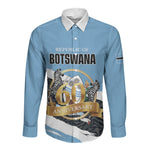 Personalized Botswana 2026 Long Sleeve Button Shirt 60th Anniversary