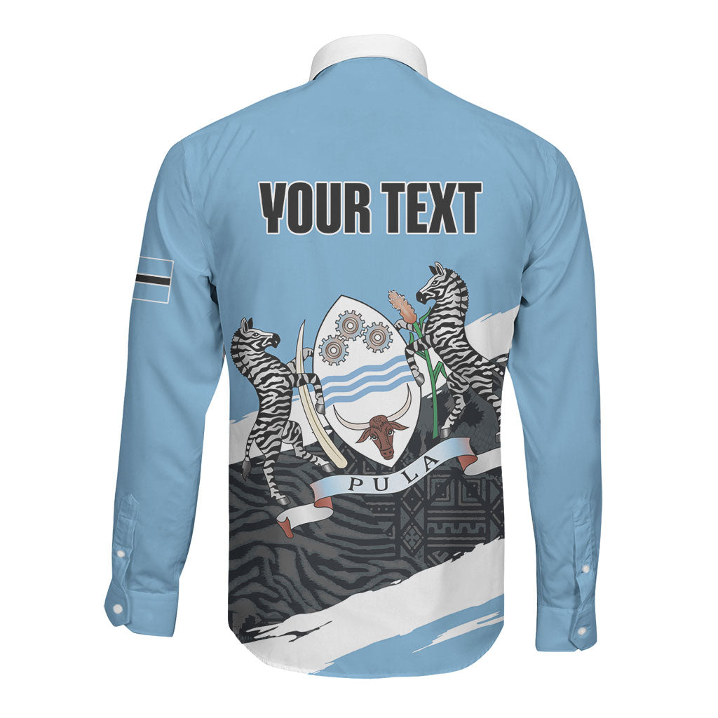 Personalized Botswana 2026 Long Sleeve Button Shirt 60th Anniversary