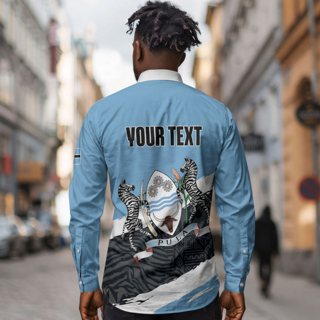 Personalized Botswana 2026 Long Sleeve Button Shirt 60th Anniversary