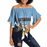 Personalized Botswana 2026 Off Shoulder Wrap Waist Top 60th Anniversary