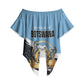 Personalized Botswana 2026 Off Shoulder Wrap Waist Top 60th Anniversary